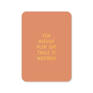 Een nieuwe plek om thuis te noemen