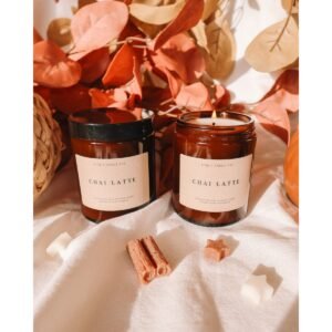 Chai Latte Amber Jar Kaars